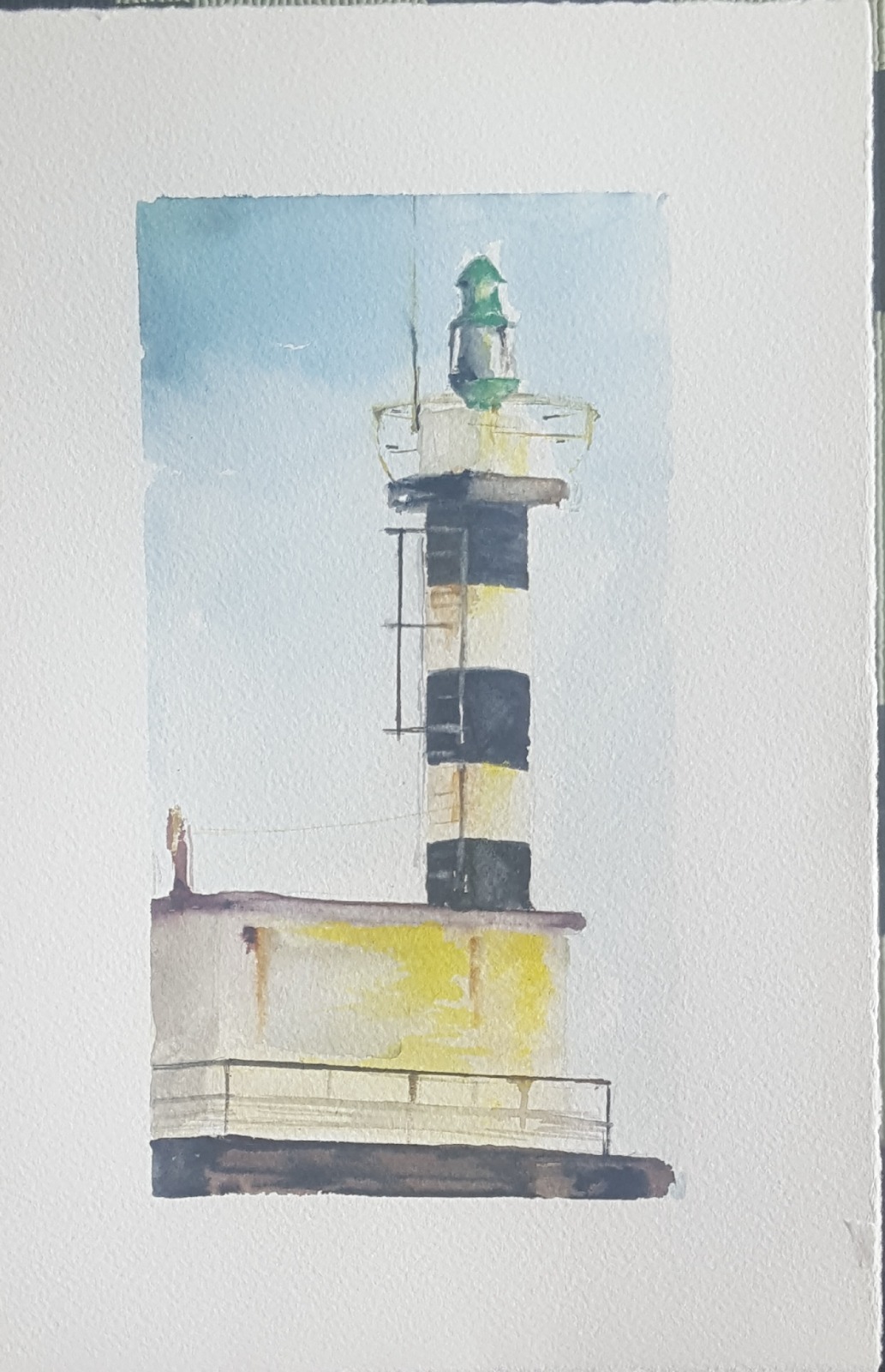 Luz de estribor en la bocana del puerto