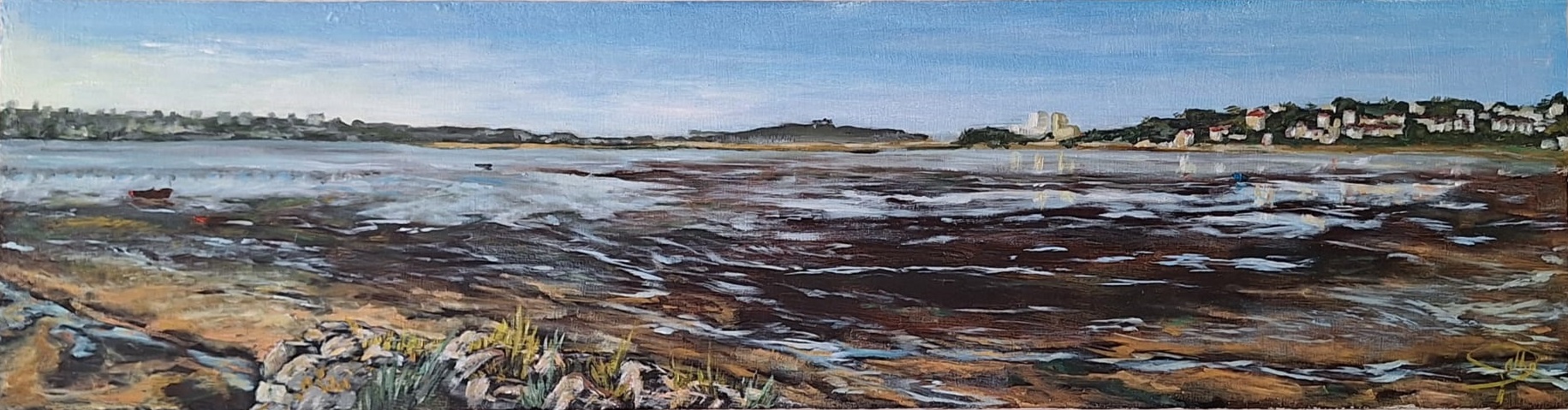 Marea baja en la bahia de Santender